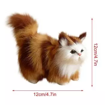 Маленькая плюшевая игрушка в виде кошки, милая имитация кошки, мягкая набивная модель, поддельные подарки на день рождения и день святого Валентина для детей и девочек