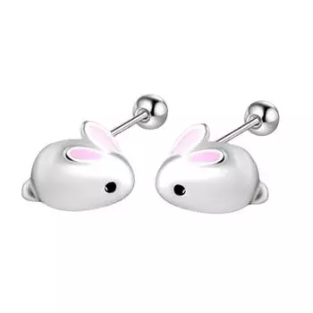 Маленькие винты милые серьги-гвоздики в виде кролика Ins серьги Niche Ear Jewelry