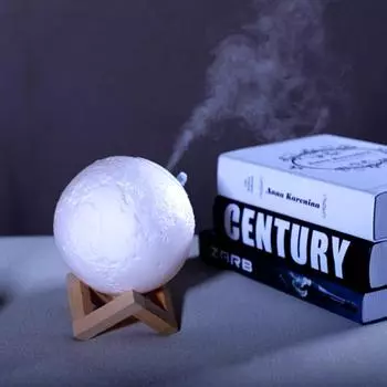 Маленький 3D Rgb 16 цветов Usb Украшение комнаты Пульт дистанционного управления Светодиодная настольная лампа Луны 3