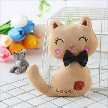 Маленький бант-узел, кошка, плюшевые игрушки, подвеска, игрушка, захват, машинка, мультфильм, животные, кукла, букет, аксессуары, подарок для студента, 12 см 12cm