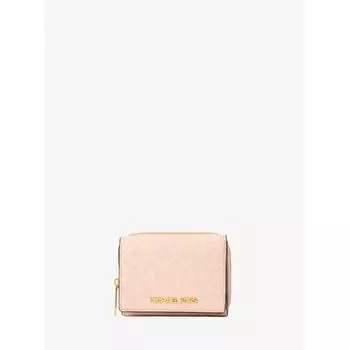 МАЛЕНЬКИЙ КОШЕЛЕК MICHAEL KORS JET SET TRAVEL на молнии MK SIGNATURE 35S4GTVZ5B9011 СВЕТЛЫЕ ПОРОШКОВЫЕ РУМЯНА F
