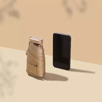 Маленький пятискладной зонт с защитой от УФ-излучения, женский летний подарок, мини-карманные зонтики, водонепроницаемый портативный дорожный золотой модный зонтик