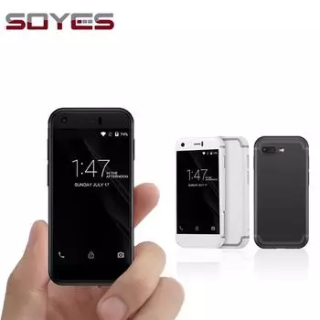 Маленький смартфон SOYES 7S, 2,5 дюйма, Android 9,0, 2 ГБ ПЗУ, 16 ГБ, две SIM-карты, 600 мАч, 3G, мобильный телефон 2GB&16GB чёрный