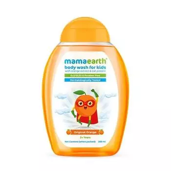 Mamaearth Original Детский гель для душа с протеинами овса — 300 мл, Апельсин, 1 шт.