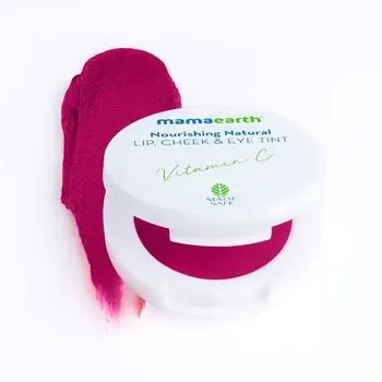 Mamaearth Питательный натуральный тинт для губ и век с витамином С и розой - 03 Rose Pink - 4 г