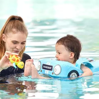 Mambobaby Детский поплавок для плавания в форме автомобиля Ненадувной детский поплавок для плавания Мягкий водонепроницаемый красный