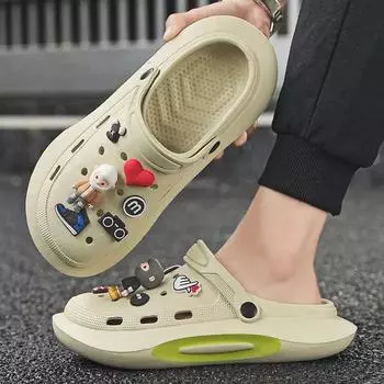 Man Sandals Beach Summer 2024 Shoes For Men Hole 39 V Number 41 Non-slip Cheap Clearance Korean Style Wholesale Casual Big Size 38-39