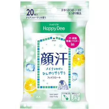 Mandom Happy Deo Твердое средство для лица Mandom Happy Deo, прозрачные фруктовые, 20 шт.