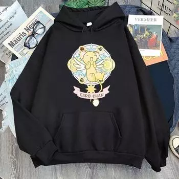 Манга Cardcaptor Сакура толстовки с героями мультфильмов женские аниме милые Keroberos Kawaii женская одежда негабаритные толстовки в стиле Харадзюку унисекс