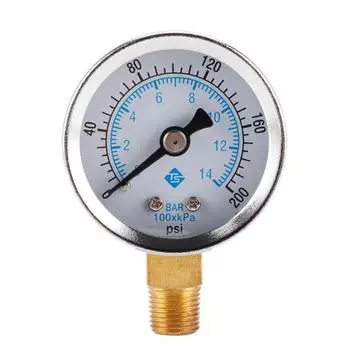 Манометр воздуха Yousheng 0-200psi 0-14 бар, многоцелевой противоударный, устойчивый к ржавчине манометр масла для воздушного насоса