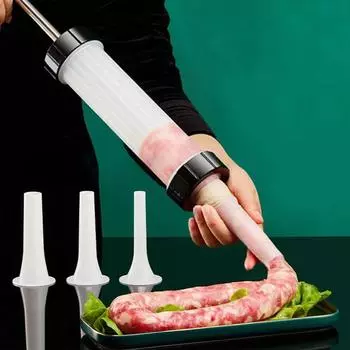 Ручная колбасная машина, наполнитель для мяса, наполнитель для колбасной машины салями, воронка, кухонный инструмент белый