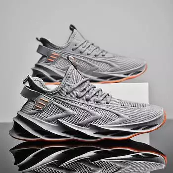Manufacturer men s shoes 2025 new spring casual sports shoes men s mesh breathable trend student running shoes 39 черный серый