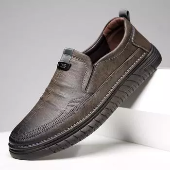 Manufacturer s new men s shoes spring men s business casual leather shoes men s Doudou shoes British shoes men s trendy shoes lazy shoes 38 чёрный
