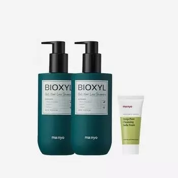 Manyo Factory Bio-Oxil Шампунь против выпадения волос 480 мл x 2 + Очищающая пенка с содой 20 мл x 1