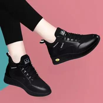 Maogu дышащие сетчатые кроссовки на платформе женские новые модные сетчатые кроссовки дешевые Tenis Feminino 2024 осень женская повседневная обувь 35 черный белый