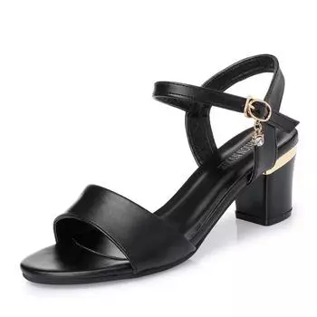 Maogu Fashion Buckle Strap Square Heel White Open Toe Sandal Female Rhinestone High Heels Sandals for Women New Summer Shoes 41 34 белый