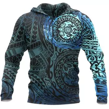 Maoli Flag Polynesian Tattoo 3D Print Hoodies Polynesian Flag Totem Graphic Hooded Hoody Kids Fashion Cool Pullovers Tops Hoodie S