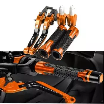 MAORANG FOR RC390 DUKE390 250 200 2023 Brake Horn Clutch Handlebar Cover Pull Rod Accessories Motorcycle Accessories (Orange Black)