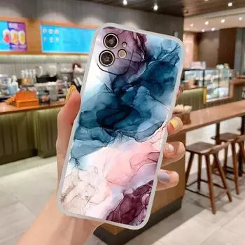 Marble Pattern Case For Samsung Galaxy A51 A31 A21 A21S A41 A11 A01 4G A71 5G Watercolor Painted Soft Silicone Phone Cover Cases For Samsung A01