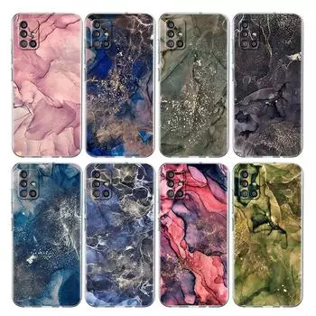 Прозрачный чехол с мраморным рисунком для Samsung Galaxy A52 A12 A51 A32 A21s A71 A32 A22 A50 A70 A31 A72 5G Samsung A53 5G