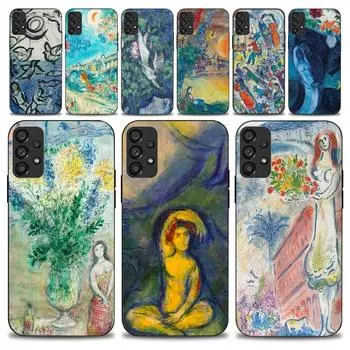 Marc Chagall Art Phone Case For Samsung Galaxy S22 S23 Ultra S21 S20 FE Plus Note 20 Soft Cover Samsungs21ULTRA