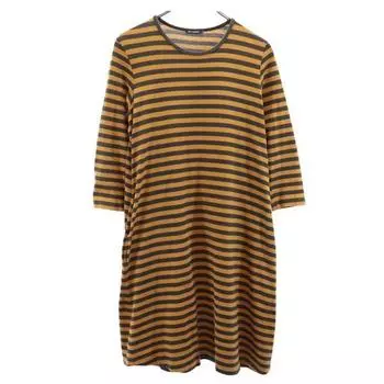 marimekko Border Pattern 7 minutes sleeve T-shirt one piece S Women Used