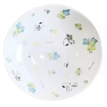 Marimo Craft SPNC-024 Muscat Snoopy Fruit Japanese Dish, White, Diameter 8.7 x Height 0.2 inches (22 x 0.6 cm)