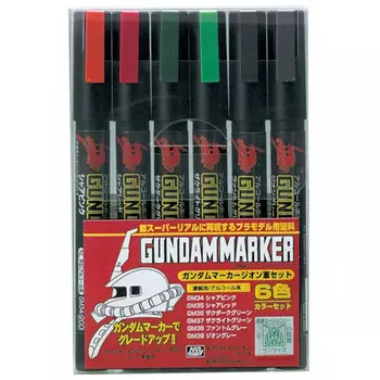 Маркер GSI Creos Gundam GMS108 Zeon Army, набор из 6 цветов
