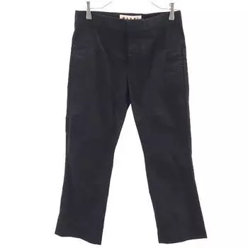 MARNI made in Italy Cropped pants 38 Black series Button fly Women Used