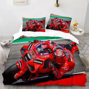 Marquez 93 Комплект постельного белья Наволочки для двуспальной кровати Queen King Постельное белье с 3D-принтом Marc Marquez 93 Комплект пододеяльников для подростков и мальчиков для взрослых 135x200cm 2pcs