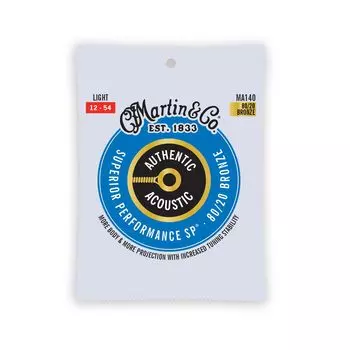 MARTIN Acoustic Guitar Strings AUTHENTIC ACOUSTIC Superior Performance MA140 Light .012-.054