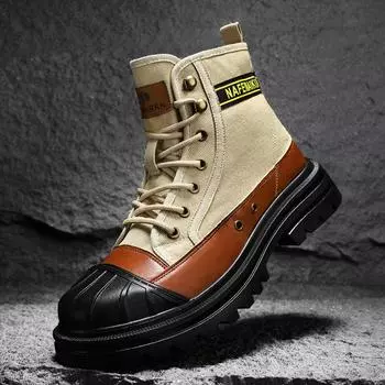 Martin boots 2025 new men s heightened shell head bag head retro tooling locomotive boots men s boots 39 чёрный