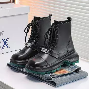 Martin boots British leather boots platform autumn and winter new men s boots snow boots casual trend locomotive shoes 39