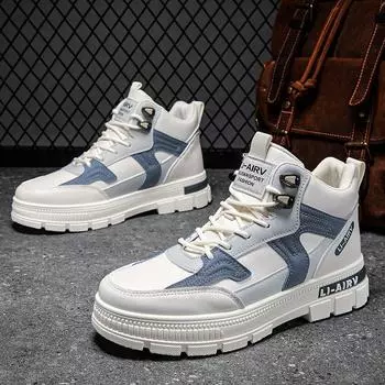 Martin boots men s 2025 spring new high-top trend versatile casual tooling boots men s outdoor lightweight sports shoes 39 хаки