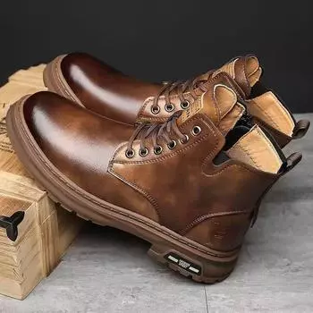 Martin boots men s autumn and winter 2024 new versatile retro British style men s casual overalls short boots 38