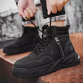 Martin boots men s British short boots medium boots men s retro tooling boots autumn and winter high-top tide shoe factory 39
