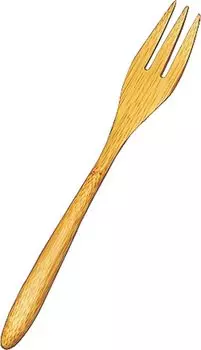 Maruju Cake Fork Folk Art Bamboo China OTK0801