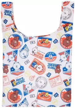 Marushin Eco Bag LINE FRIENDS Nice Lip Friends Cute Goods Made of Recycled Polyester 5585003500