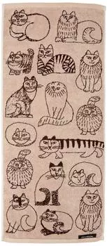 Marushin Lisa Larson Sketch Cat Face Lisa Item 6805006400 Towel, 100% Cotton, Larson, Gift, Birthday, Mother s Day, Number