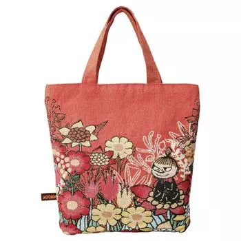 Marushin tote bag with gusset MOOMIN Little My with flowers 1425010200 h35 x w33 x d8.5cm (excluding handle)