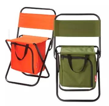Marutatsu Outdoor Folding Compact Load Capacity Bag Barbecue colors green and Chair, Chair, Chair, Camping, 80kg, Included, Fishing, (2 mixed, orange) зелёный