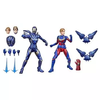 Marvel Hasbro Legends Series Scale Action Figures Toy Captain and Rescue Armor 2 Pack Персонажи Infinity Saga Премиум-дизайн 2 фигурки и 12