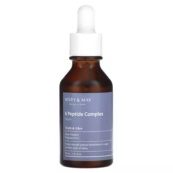Mary & May, 6 Peptide Complex Serum, Fragrance-Free, 1.01 fl oz (30 ml)