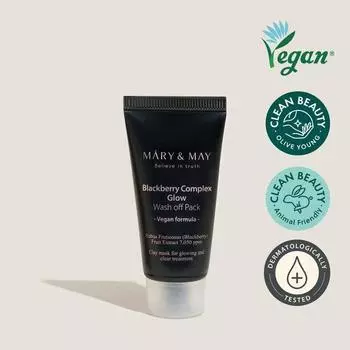Mary&May Blackberry Complex Glow Wash Off Pack 30ml AUTHENTIC STORE