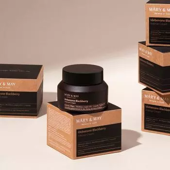 Mary&May Idebenone+Blackberry Complex Intense Cream, Увлажняющий, KBeauty, Корейская косметика, пробник