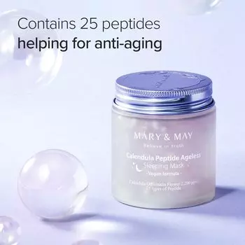 Mary & May Vegan Calendula Peptide Ageless Sleeping Mask 110gr AUTHENTIC STORE
