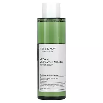 Mary & May, Vegan CICA Tea Tree AHA PHA, Blemish Toner, 6.76 fl oz (200 ml)