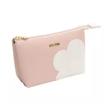 MARY QUANT Shrink Daisy Patch 3 Pocket Pouch xx Pink H11.5 W17.5 D6.5cm розовый