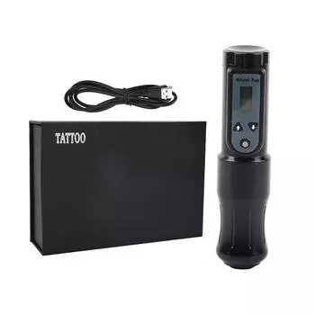 Машинка для татуировки Liner & Shader Tattoo Pen LCD Display Tattoo Cartridge Machine Black