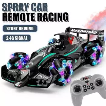Машинка для трюков Formula F1 Spray с дистанционным управлением, дрифт, боковое смещение, гоночный автомобиль с полным приводом, детская игрушечная машинка с дистанционным управлением -2BAT чёрный